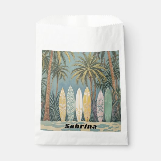 Surf omhoog, pastelstijl gepersonaliseerd bedankzakje (Voorkant)