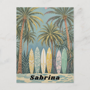 Surf omhoog, pastelstijl gepersonaliseerd briefkaart