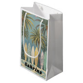 Surf omhoog, pastelstijl gepersonaliseerd klein cadeauzakje (Voorkant Gekanteld)