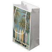 Surf omhoog, pastelstijl gepersonaliseerd klein cadeauzakje (Achterkant Gekanteld)