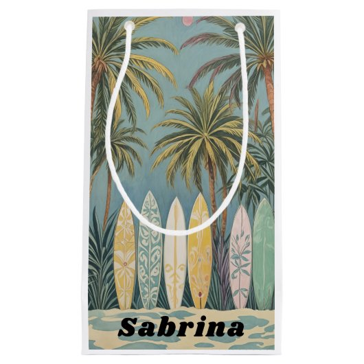 Surf omhoog, pastelstijl gepersonaliseerd klein cadeauzakje (Voorkant)