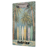 Surf omhoog, pastelstijl gepersonaliseerd klembord (Links)