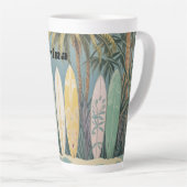 Surf omhoog, pastelstijl gepersonaliseerd latte mok (Rechterhoek)