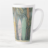 Surf omhoog, pastelstijl gepersonaliseerd latte mok (Rechts)