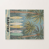 Surf omhoog, pastelstijl gepersonaliseerd legpuzzel (Horizontaal)