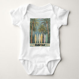 Surf omhoog, pastelstijl gepersonaliseerd romper