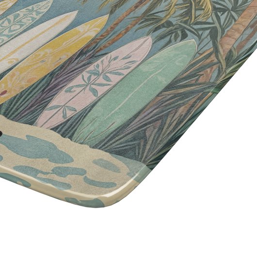 Surf omhoog, pastelstijl gepersonaliseerd snijplank (Hoek)