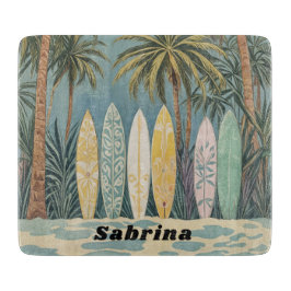 Surf omhoog, pastelstijl gepersonaliseerd snijplank