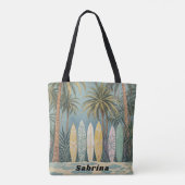 Surf omhoog, pastelstijl gepersonaliseerd tote bag (Achterkant)