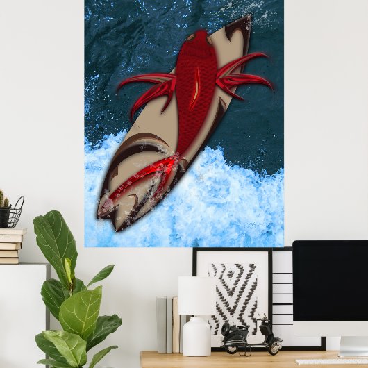 Surf omhoog poster (Thuiskantoor)