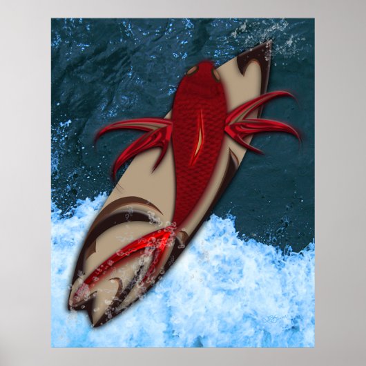 Surf omhoog poster (Voorkant)