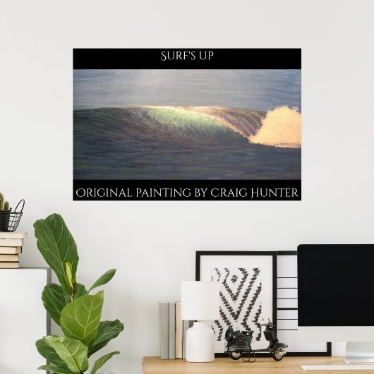 Surf omhoog poster (Thuiskantoor)