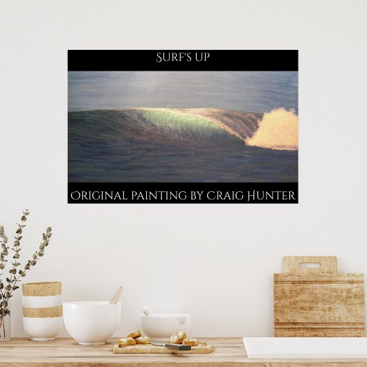 Surf omhoog poster (Keuken)