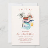 Surf omhoog | Retro Summer Surf Birthday Kaart (Voorkant)