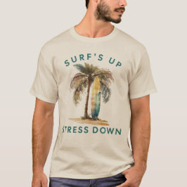 Surf Omhoog Stress Omlaag Wakesurfen T-shirt