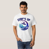 Surf omhoog, surfen surfer t-shirt (Voorkant volledig)