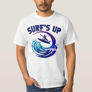 Surf omhoog, surfen surfer t-shirt