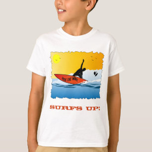 Surf omhoog surfen t-shirt