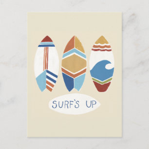 Surf omhoog! Surfplanken Briefkaart