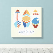 Surf omhoog! Surfplanken Canvas Afdruk (Insitu (Houten vloer))