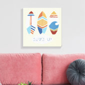Surf omhoog! Surfplanken Canvas Afdruk (Insitu (Woonkamer))