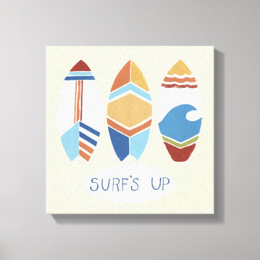 Surf omhoog! Surfplanken Canvas Afdruk (Voorkant)