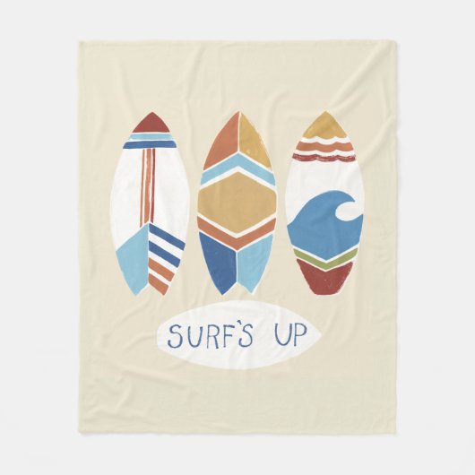 Surf omhoog! Surfplanken Fleece Deken (Voorkant)