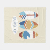 Surf omhoog! Surfplanken Fleece Deken (Voorkant (Horizontaal))