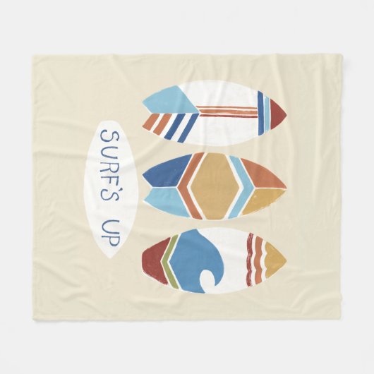 Surf omhoog! Surfplanken Fleece Deken (Voorkant (Horizontaal))