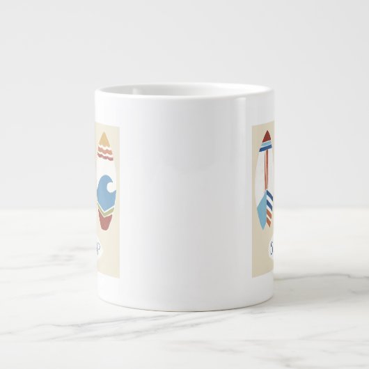 Surf omhoog! Surfplanken Grote Koffiekop (Voorkant)