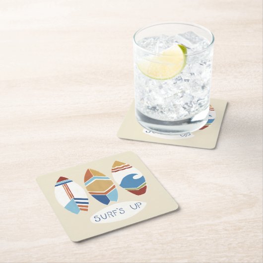 Surf omhoog! Surfplanken Kartonnen Onderzetters (Insitu)