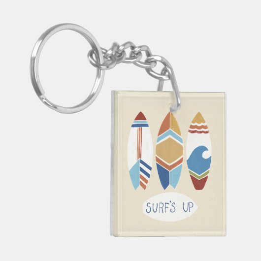 Surf omhoog! Surfplanken Sleutelhanger (Voorkant Links)