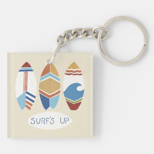 Surf omhoog! Surfplanken Sleutelhanger (Achterkant)