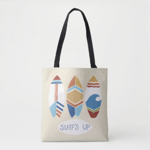Surf omhoog! Surfplanken Tote Bag