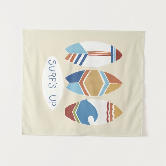 Surf omhoog! Surfplanken Wandkleed (Voorkant (horizontaal))