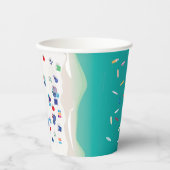 Surf Omhoog Zomer Strand Party Paper Cup Papieren Bekers (Voorkant)