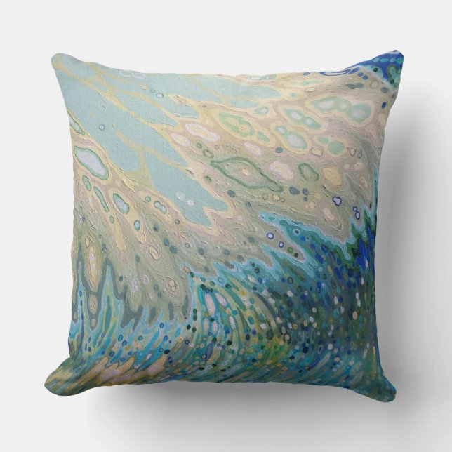 Surf onderwater Uitzicht en zand decor Pillow Kussen (Voorkant)