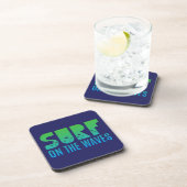 Surf op het Poster Waves Bier Onderzetter (Rechterzijde)