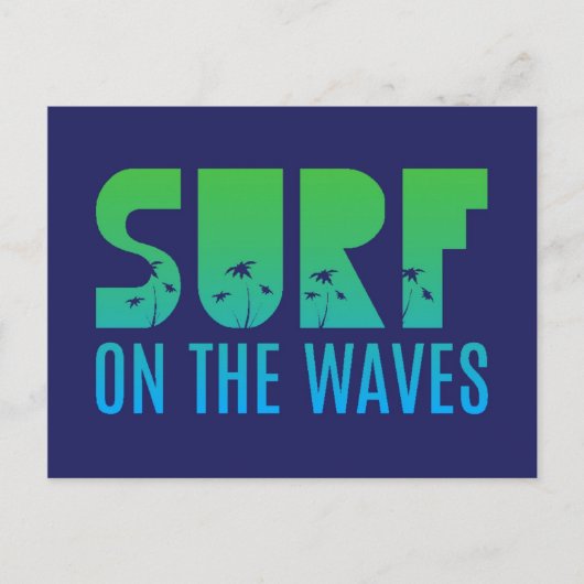 Surf op het Poster Waves Briefkaart (Voorkant)