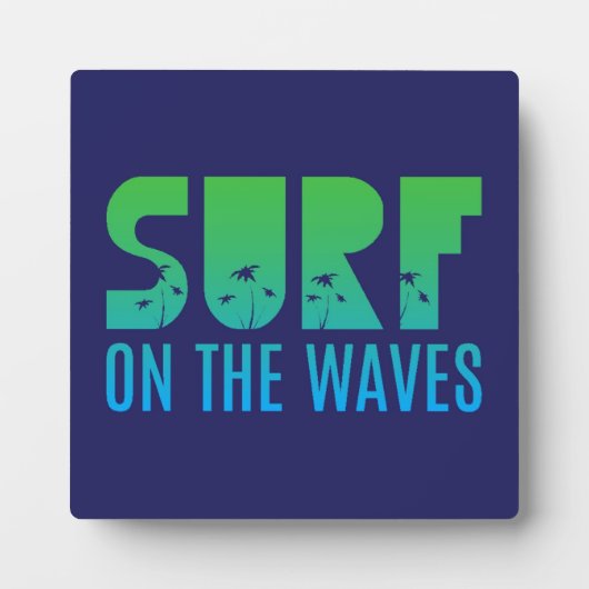 Surf op het Poster Waves Fotoplaat (Voorkant)