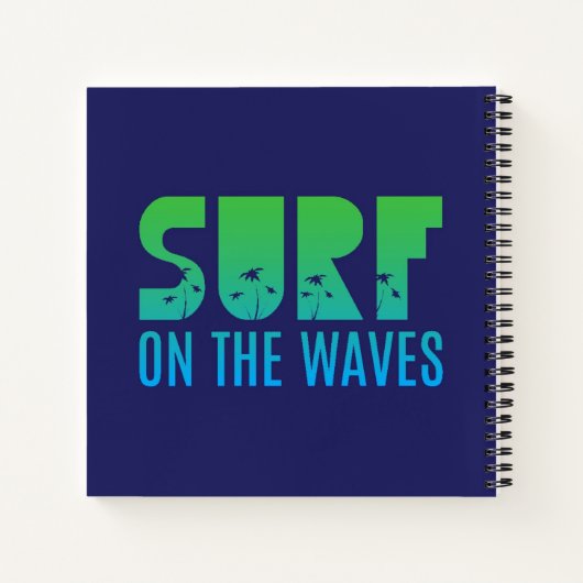 Surf op het Poster Waves Notitieboek (Achterkant)