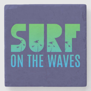 Surf op het Poster Waves Stenen Onderzetter