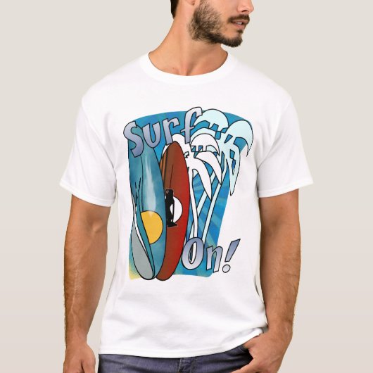 Surf op krachtige microglasvezel lange hoes TShirt (Voorkant)