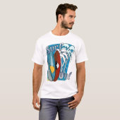 Surf op krachtige microglasvezel lange hoes TShirt (Voorkant volledig)