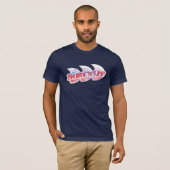 Surf Op mannen rood & blauw t-shirt (Voorkant volledig)