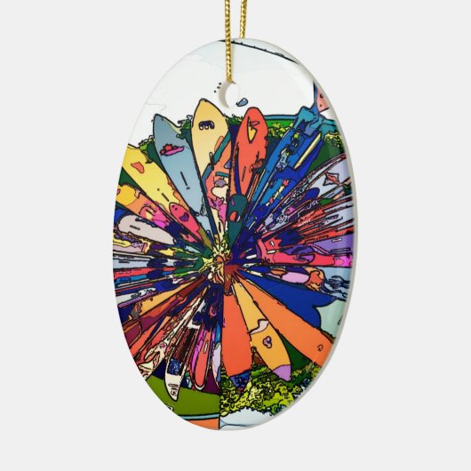 Surf op Maui Keramisch Ornament (Links)