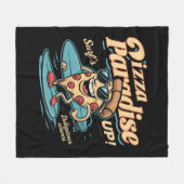 Surf op ,pizzaparadijs fleece deken (Voorkant (Horizontaal))