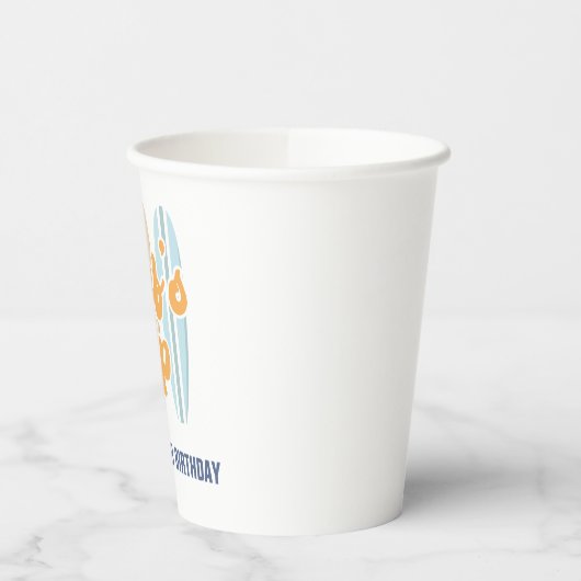 Surf op strandstralen papieren bekers (Links)