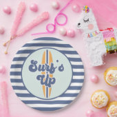 Surf op strandstralen papieren bordje (Feest)