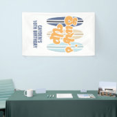 Surf op strandstralen spandoek (Beurs)